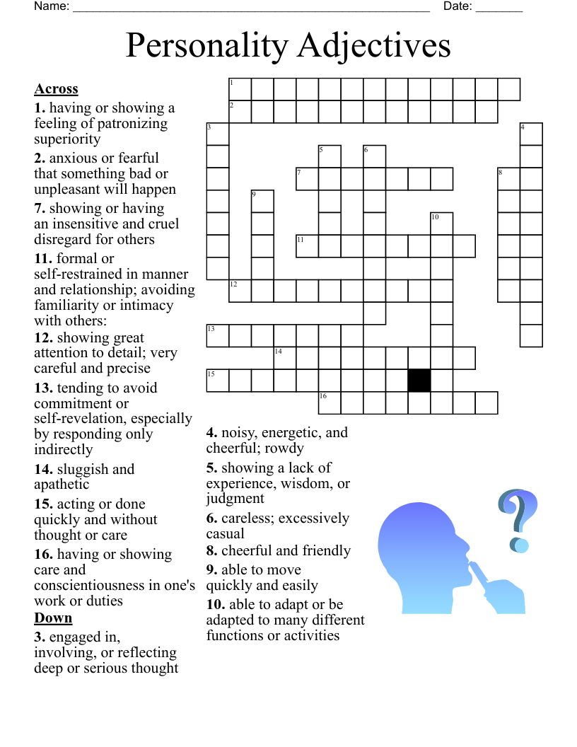 Vocabulary Homework 1 Crossword WordMint