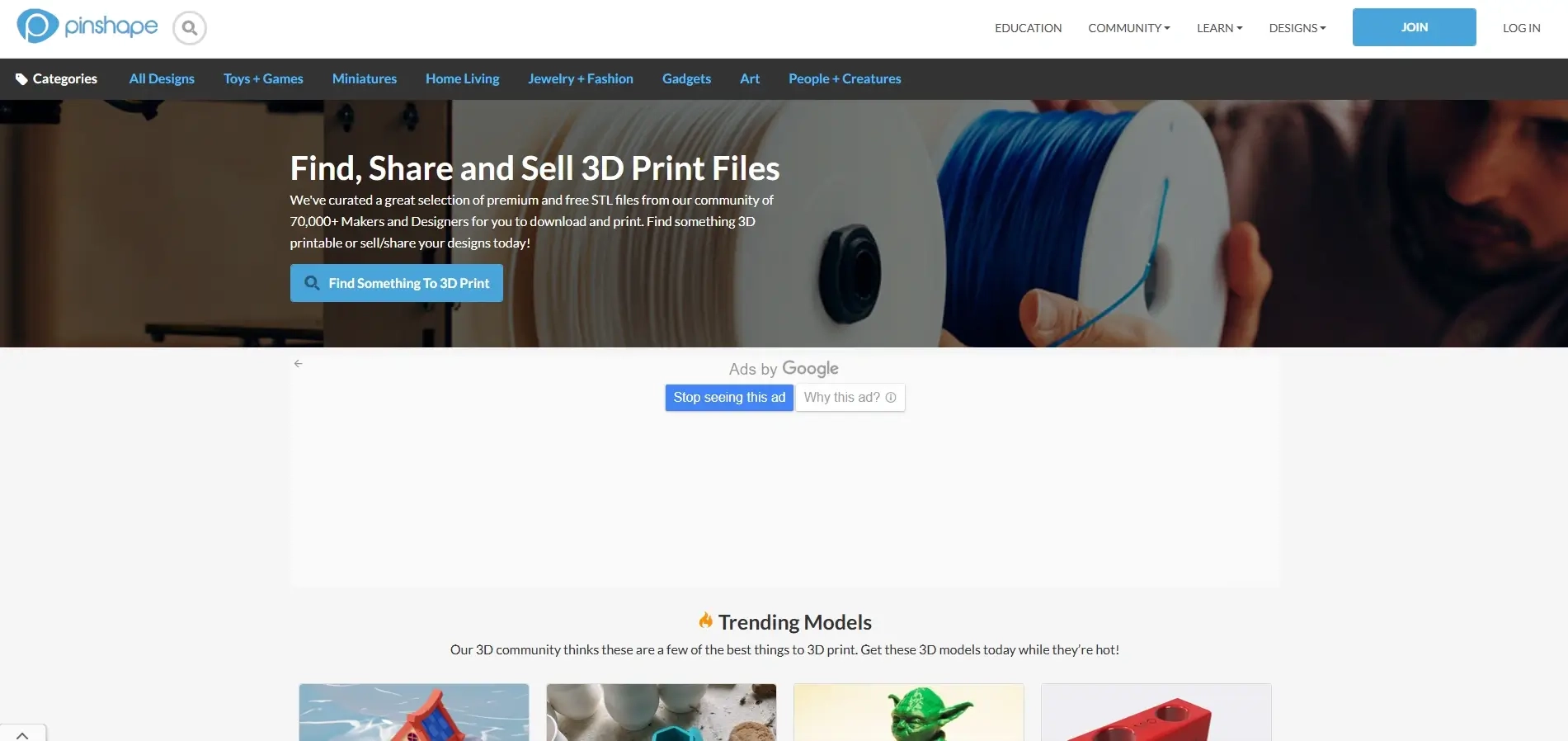 Free 3d Printing Websites Pinshape