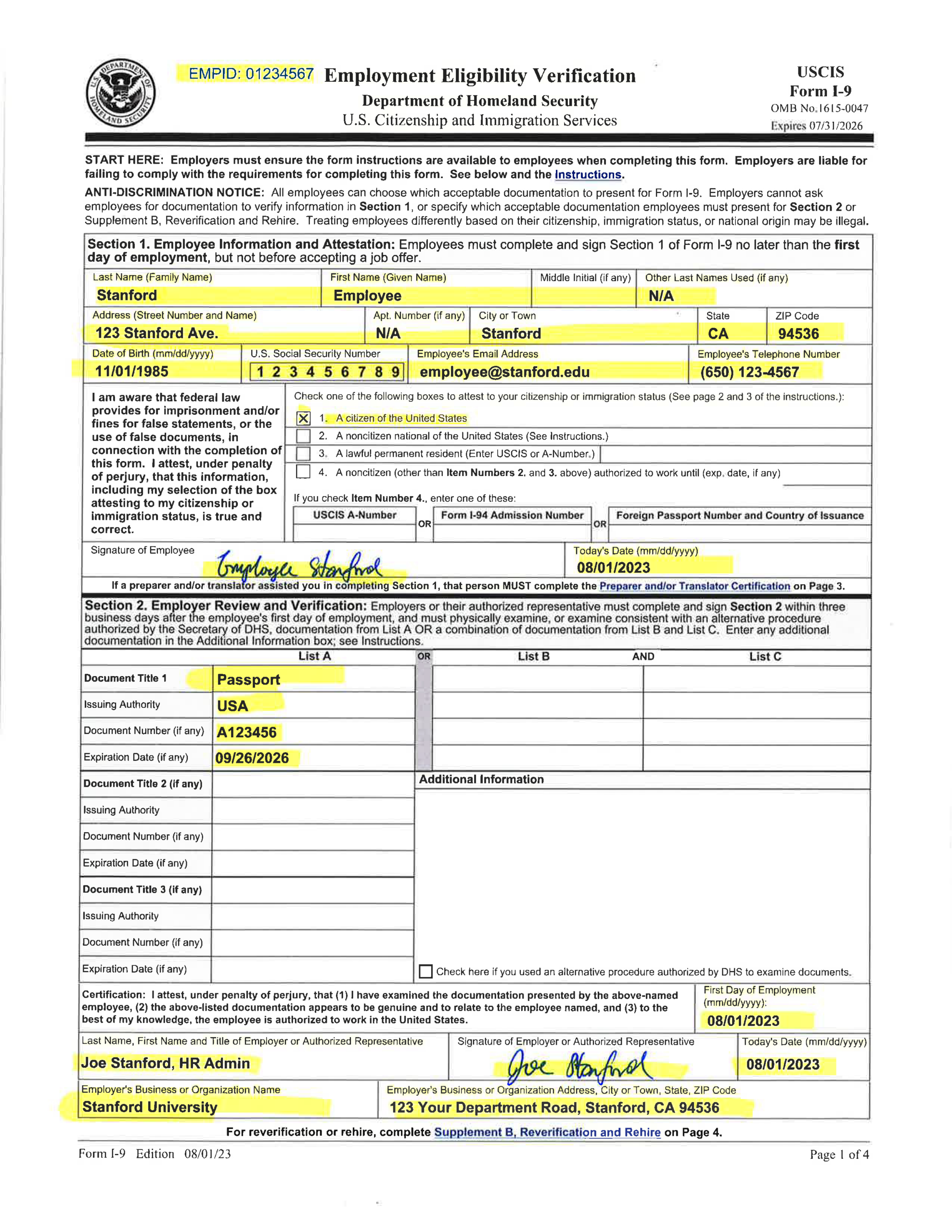 What Is A Federal I9 Form 2024 I9 Form 2024