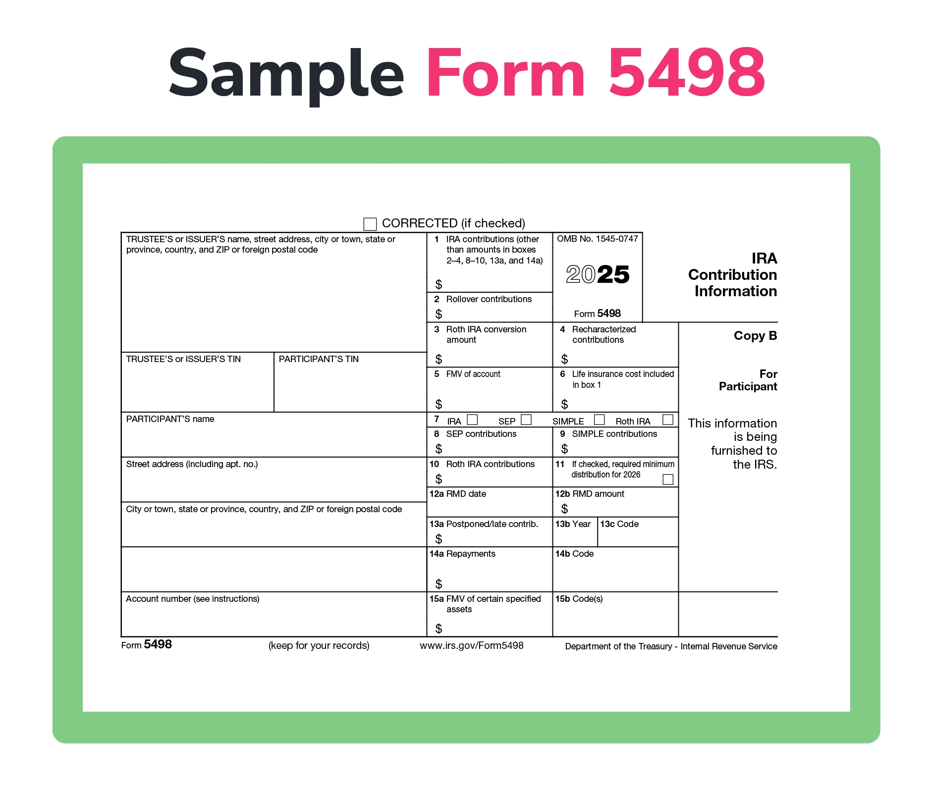 Irs Form 5498-Sa