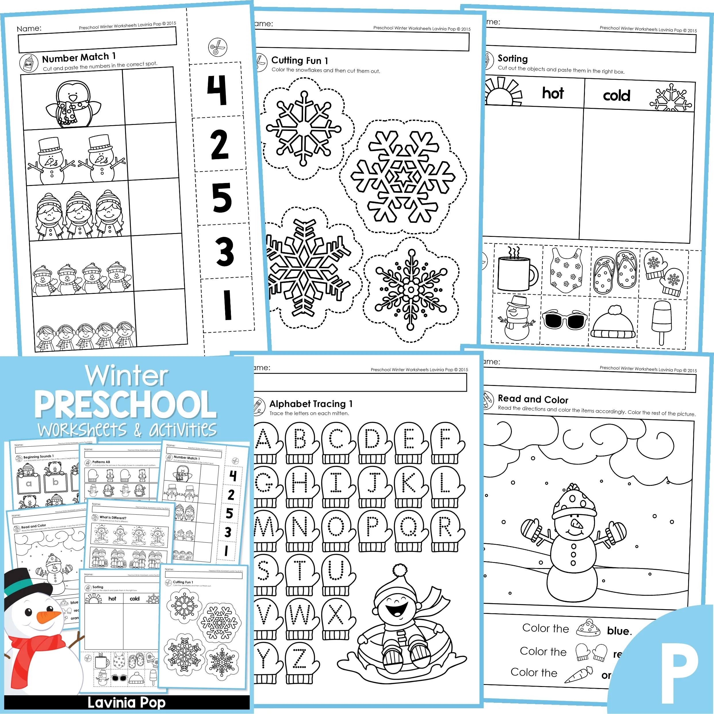 Winter Activity Worksheets For Preschool