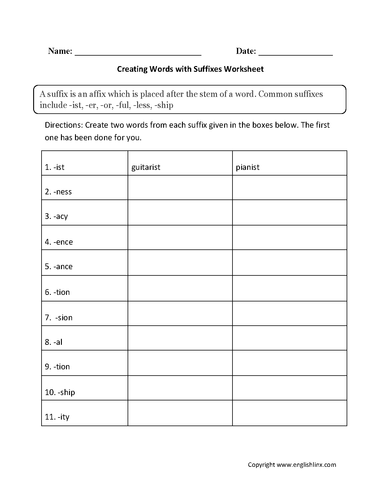 Worksheets Library Suffixes Worksheets Worksheets Library