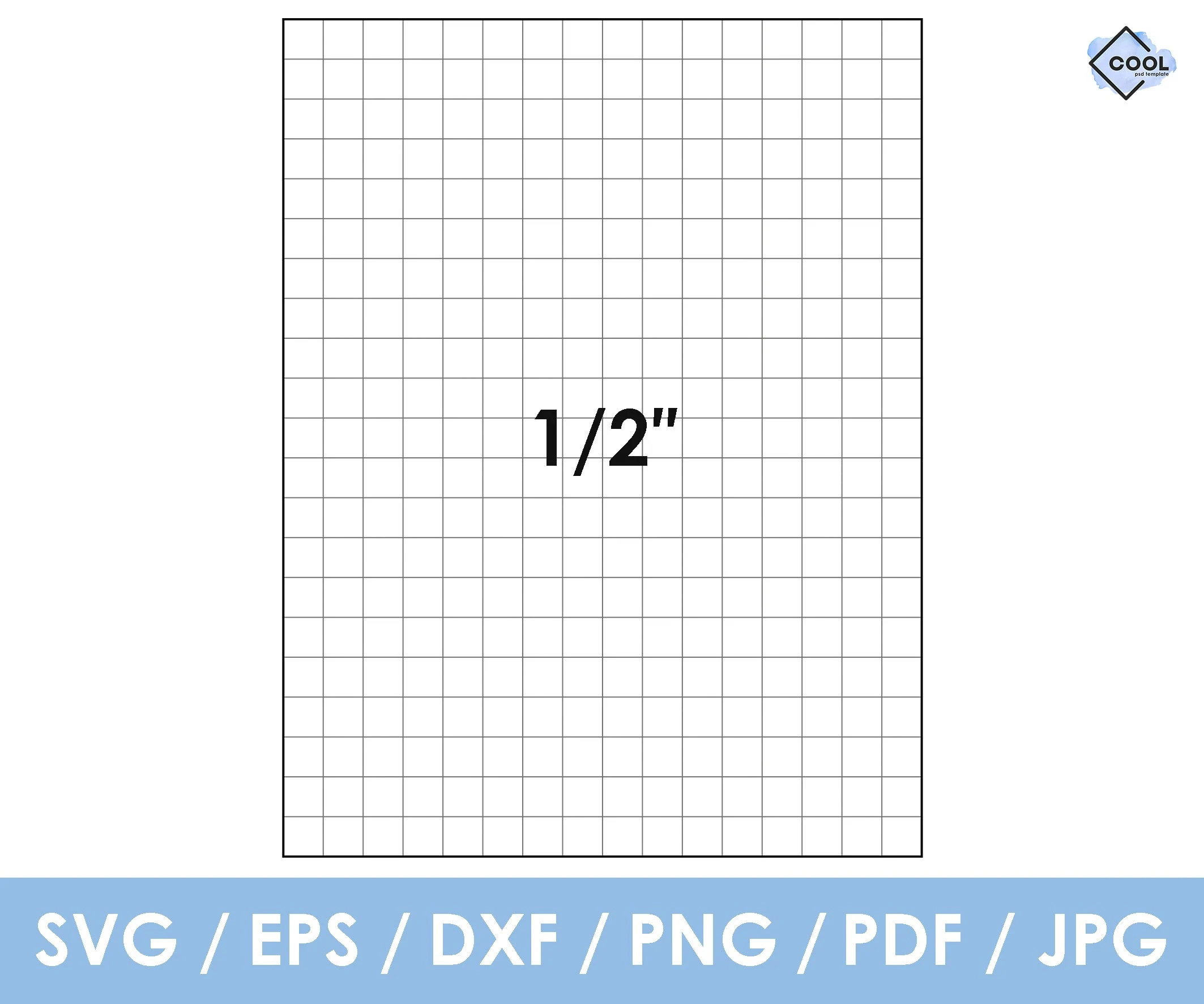Printable 1/2 Inch Grid Paper