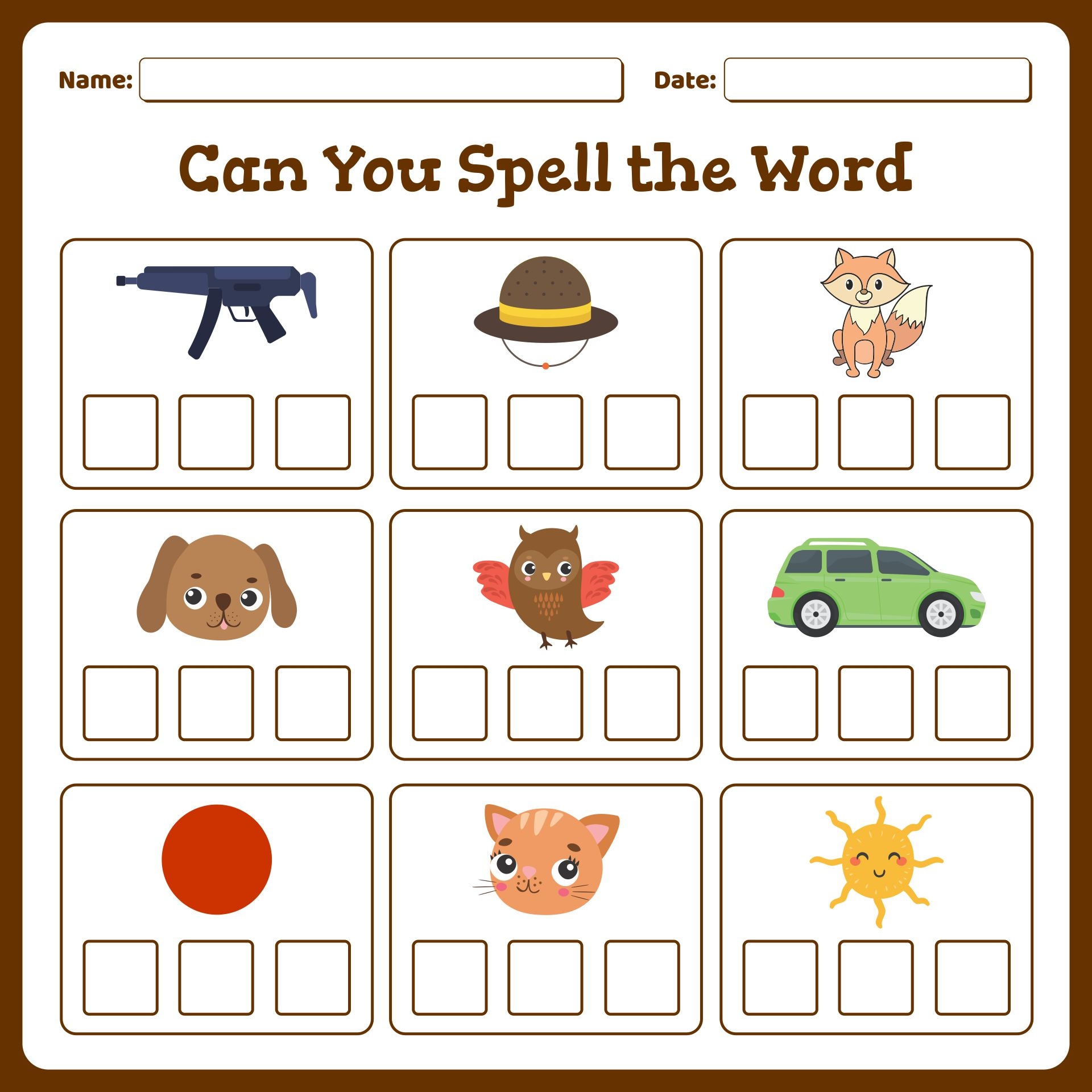 10 Printable 1st Through 3rd Grade sentence Writing spelling UK 