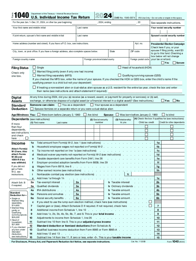 1040 es Tax Form PdfFiller