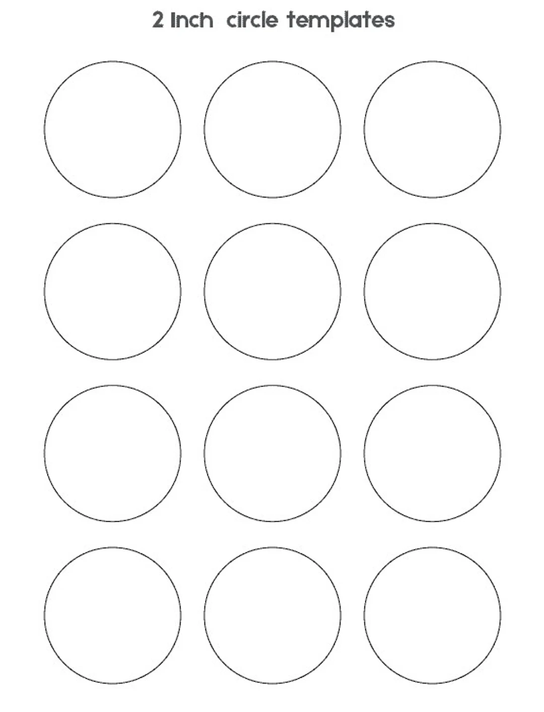 2 Inch Circle Template Blank Template DIY Design PNG 