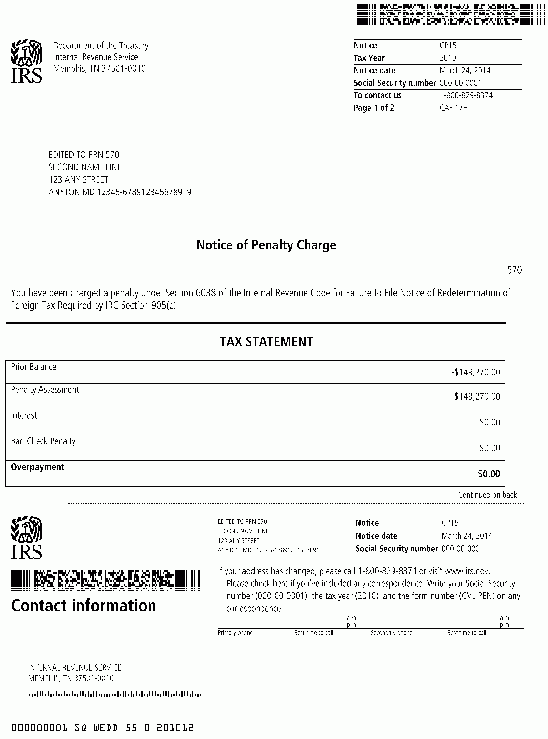 20 1 9 International Penalties Internal Revenue Service