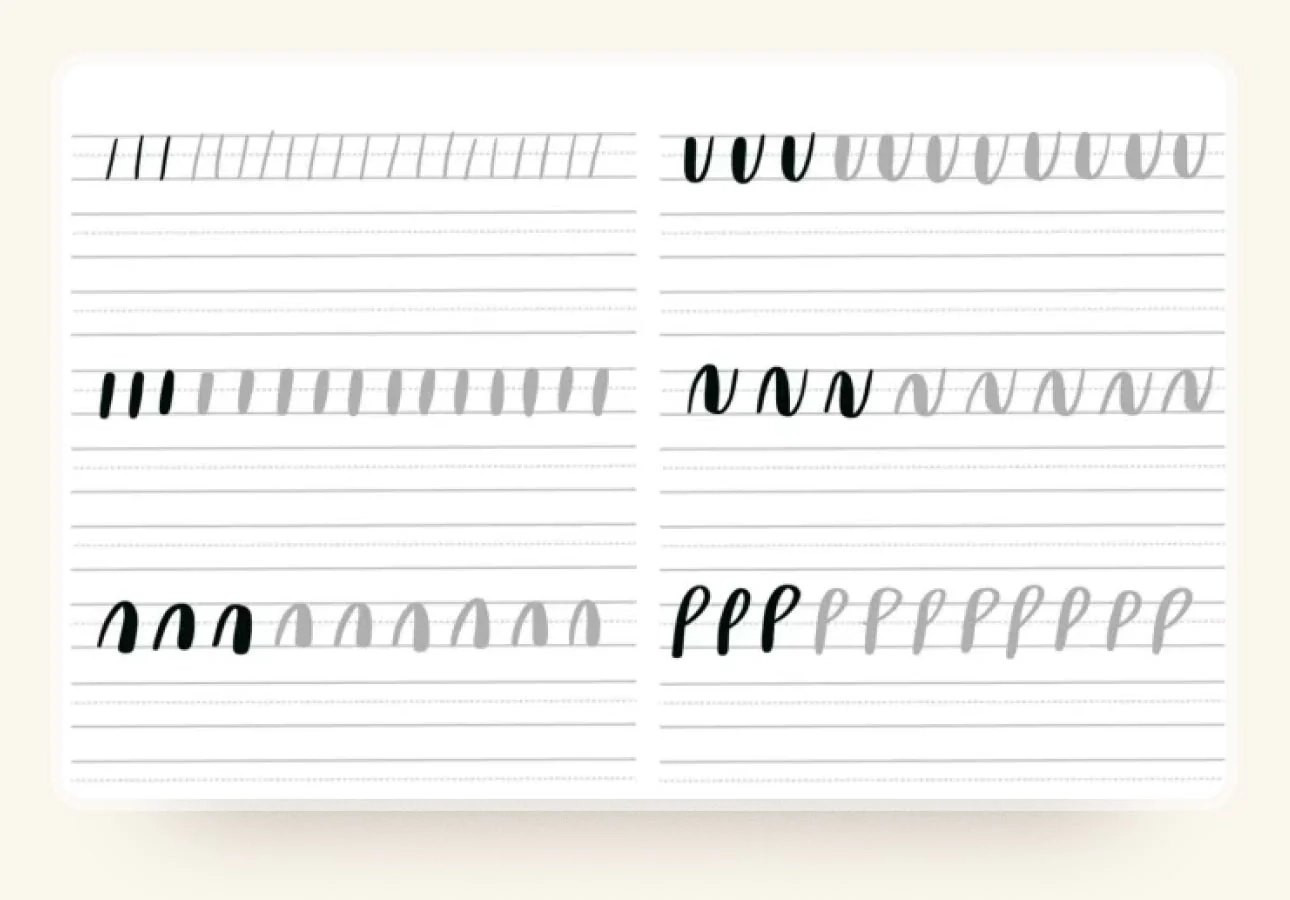 Printable Calligraphy Letters Practice Sheets