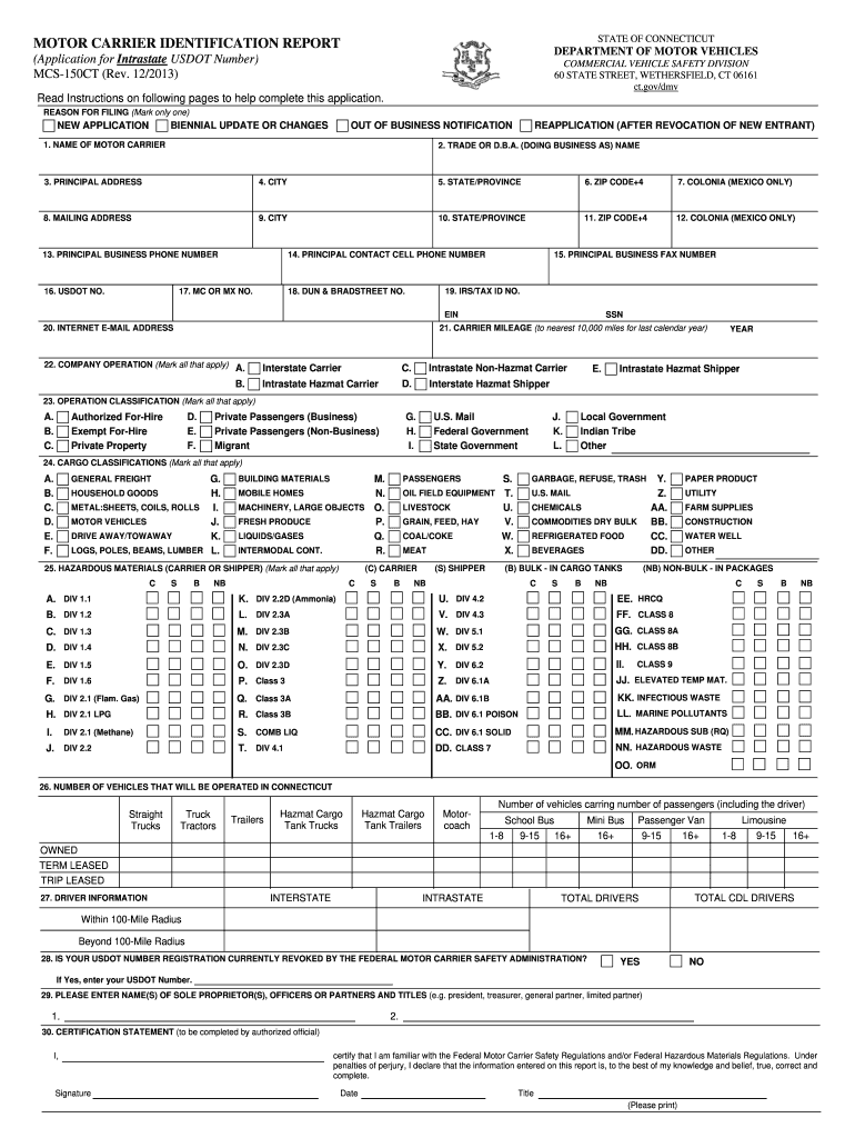 2013 2025 Form CT MCS 150CT Fill Online Printable Fillable 