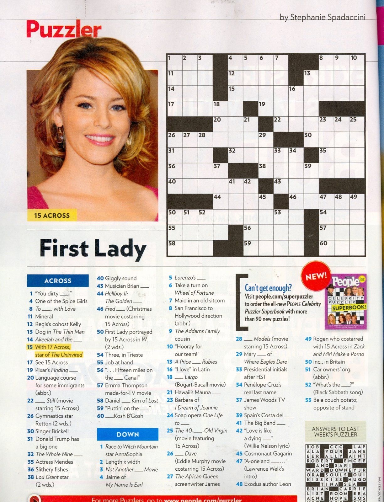 Free Printable People Crossword Puzzles