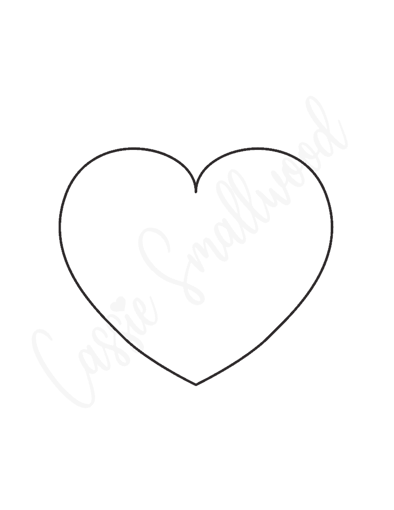 Heart Shape Template Printable