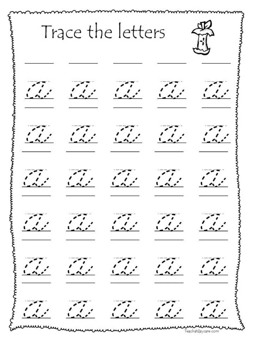 Printable Cursive Letters Worksheet