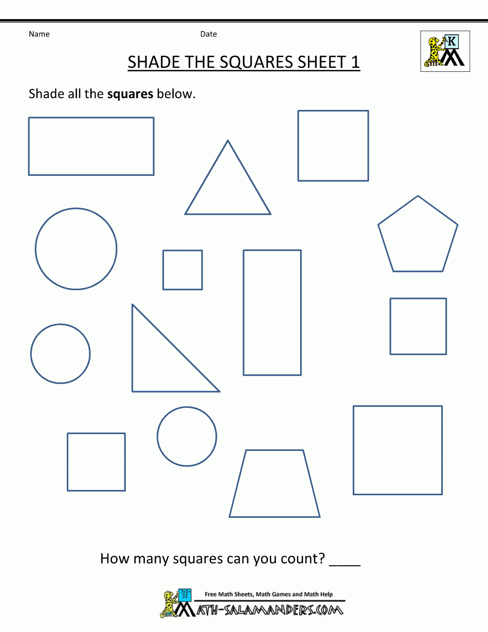 2d Shapes Worksheets