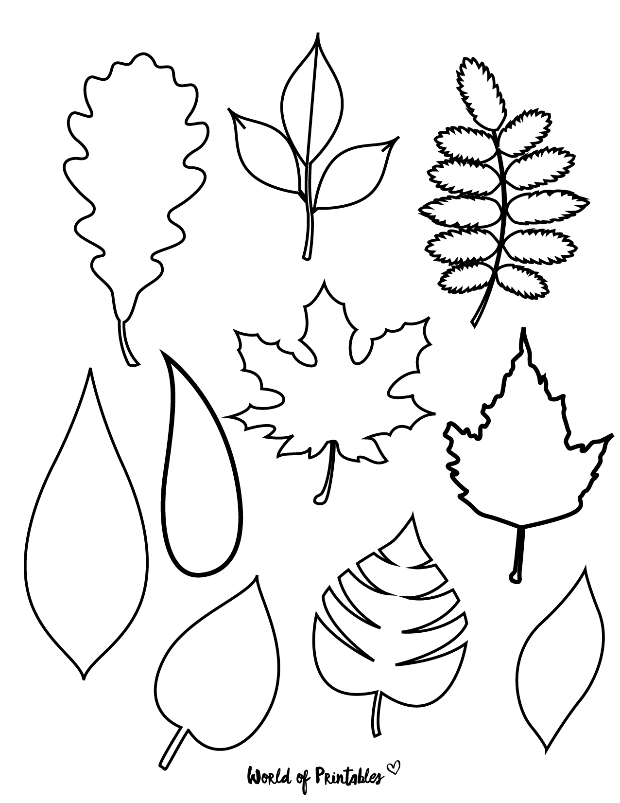 Leaf Printable Template