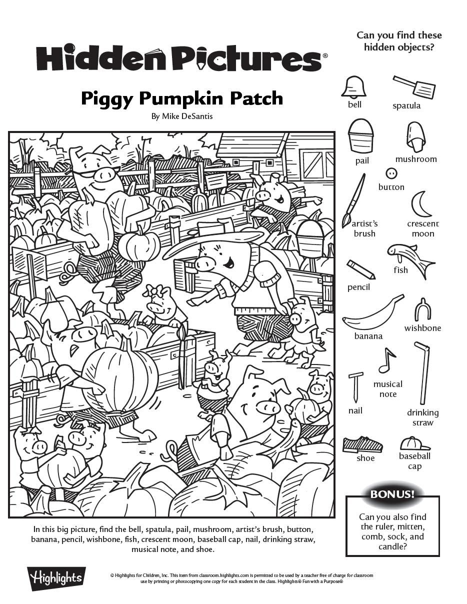 Free Printable Hidden Object Puzzles