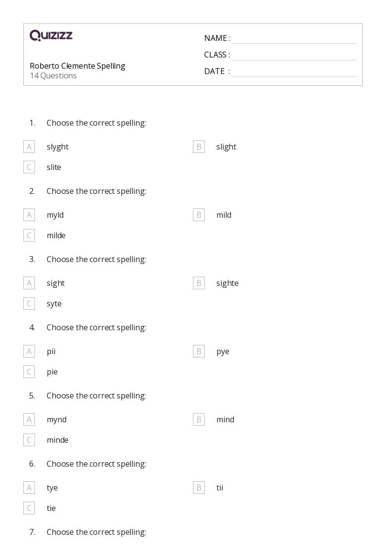 3rd Grade Worksheets Free Printable Spelling
