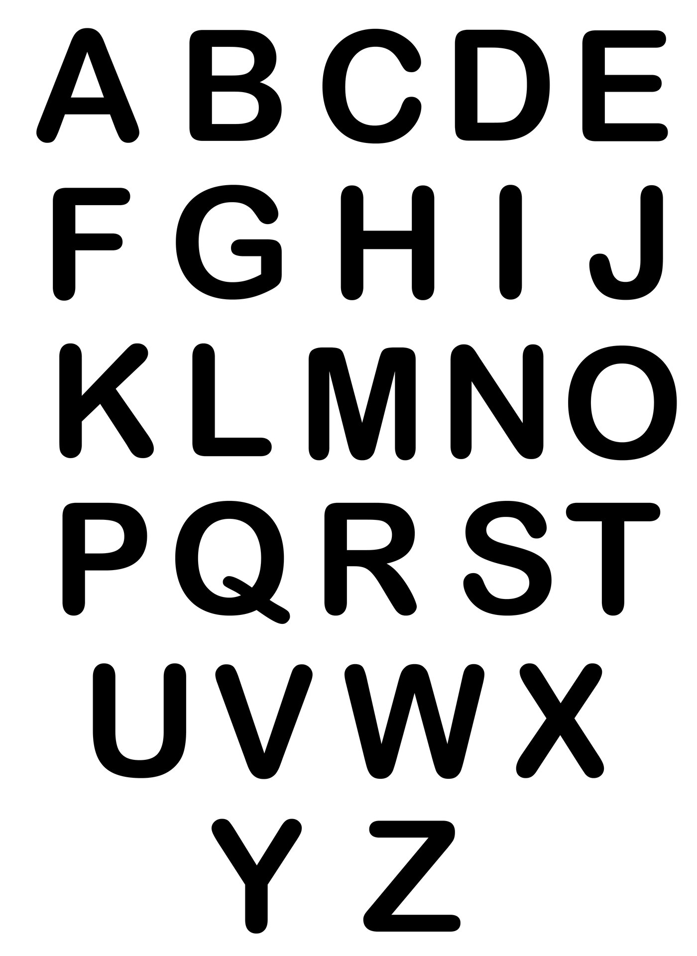 Free Printable 4 Inch Alphabet Letters