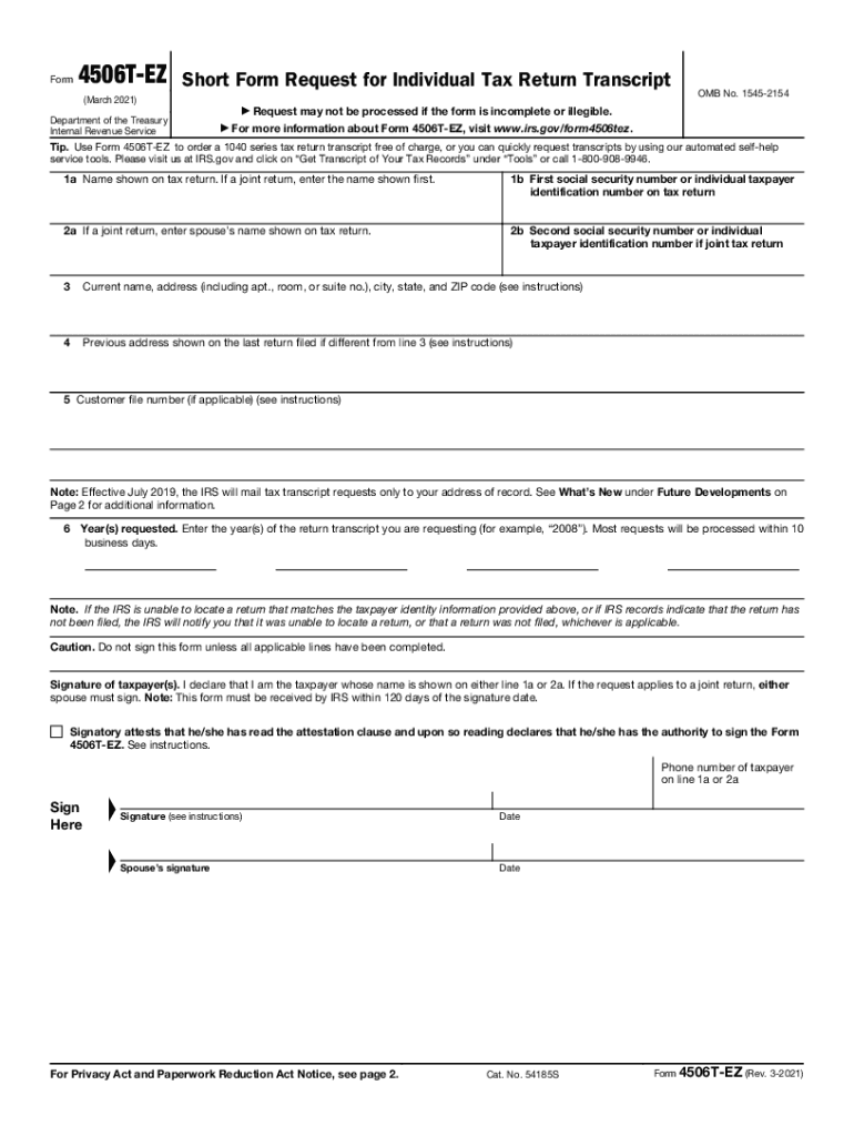 How To Submit 4506 T Form To The Irs Online