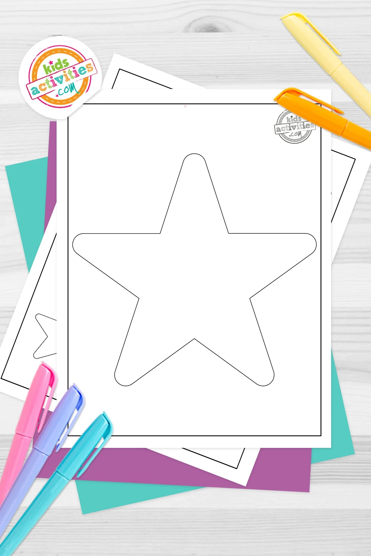 5 Point Star Template Free Printable Kids Activities Blog