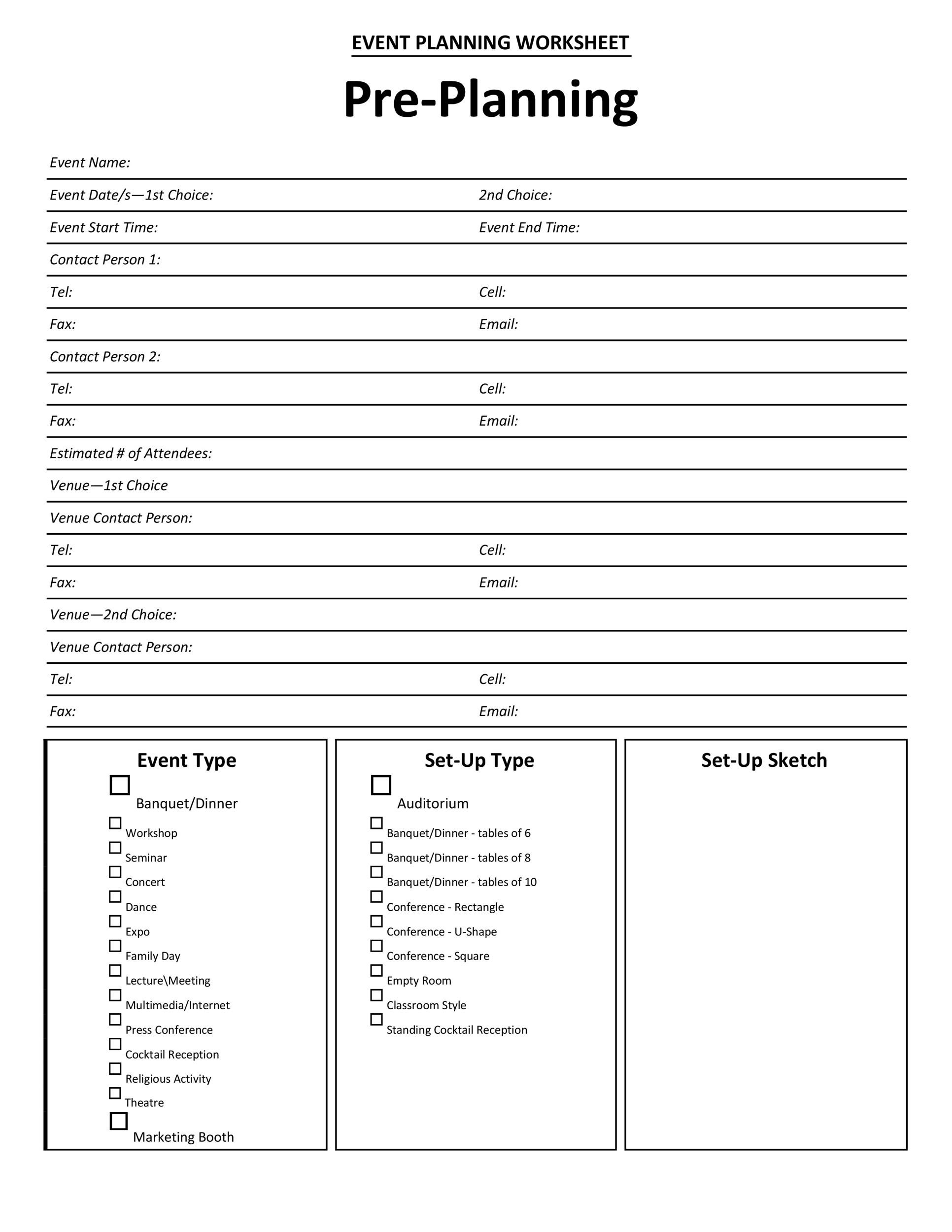 50 Professional Event Planning Checklist Templates TemplateLab