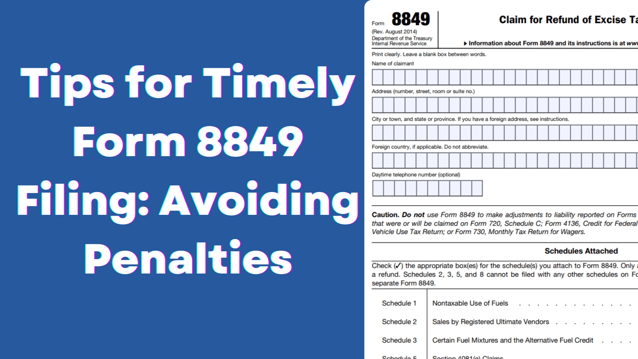 Federal Form 8849 Schedule 2