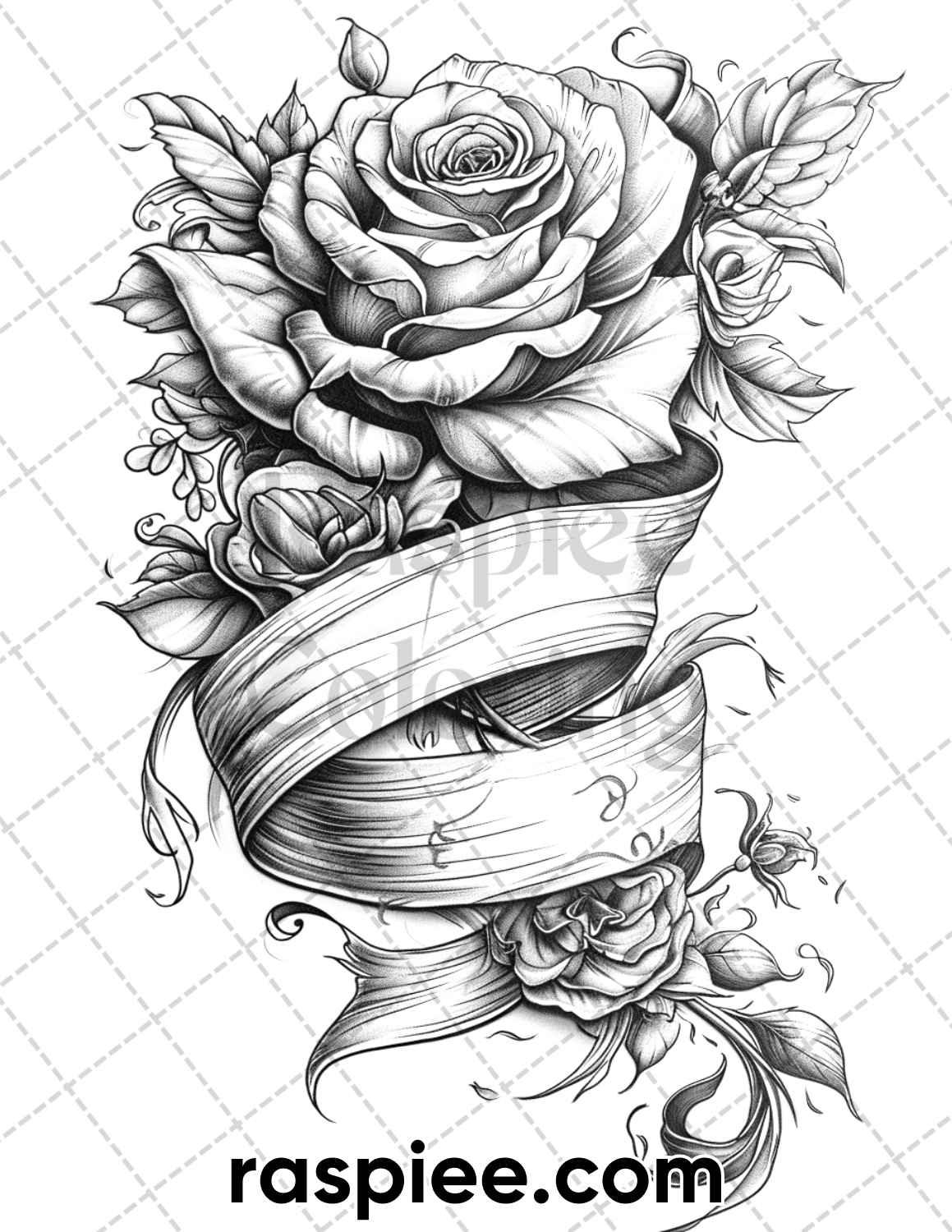 62 Classic American Tattoos Grayscale Adult Coloring Pages Printable PDF Instant Download