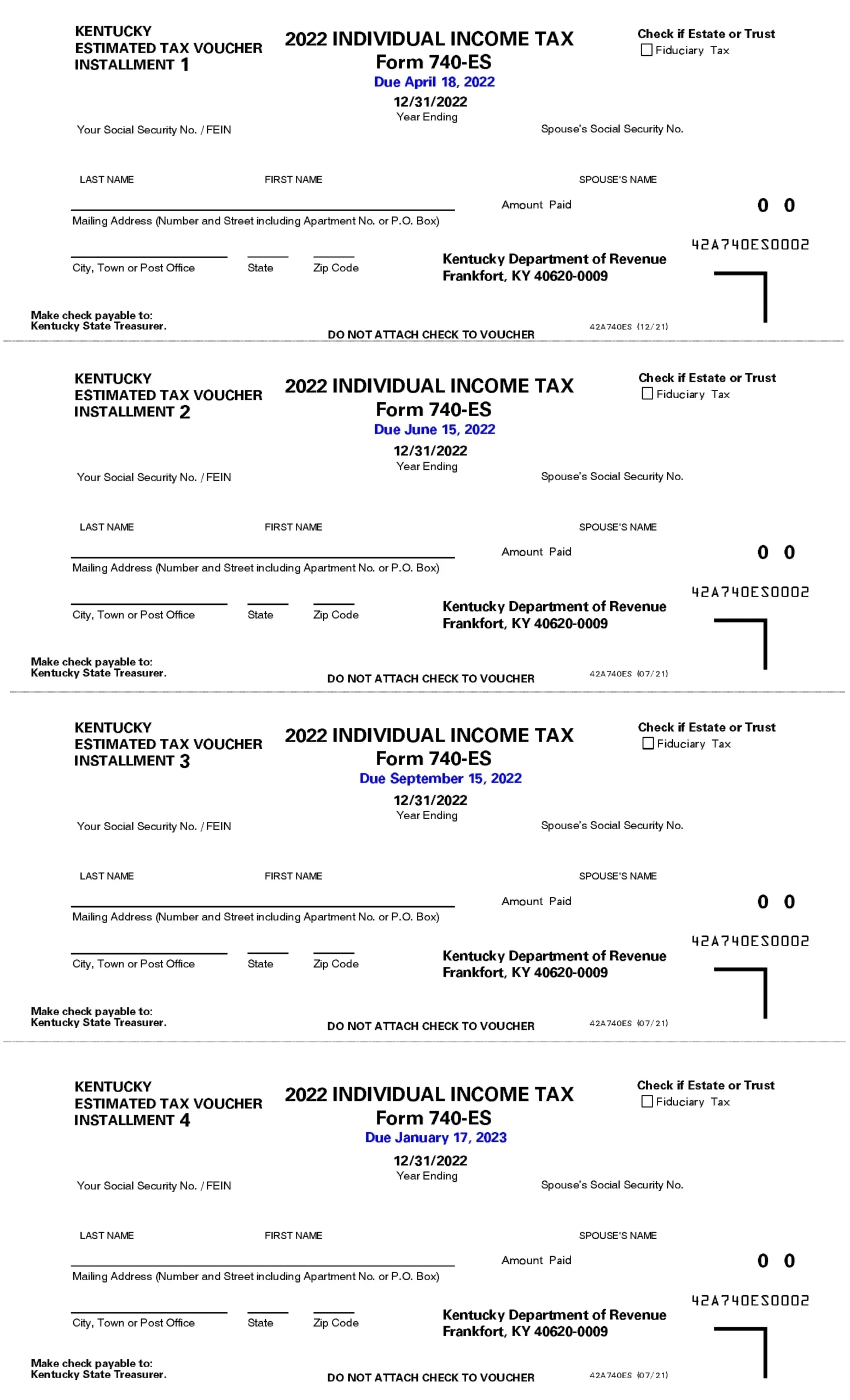 Ky State Tax Form 740