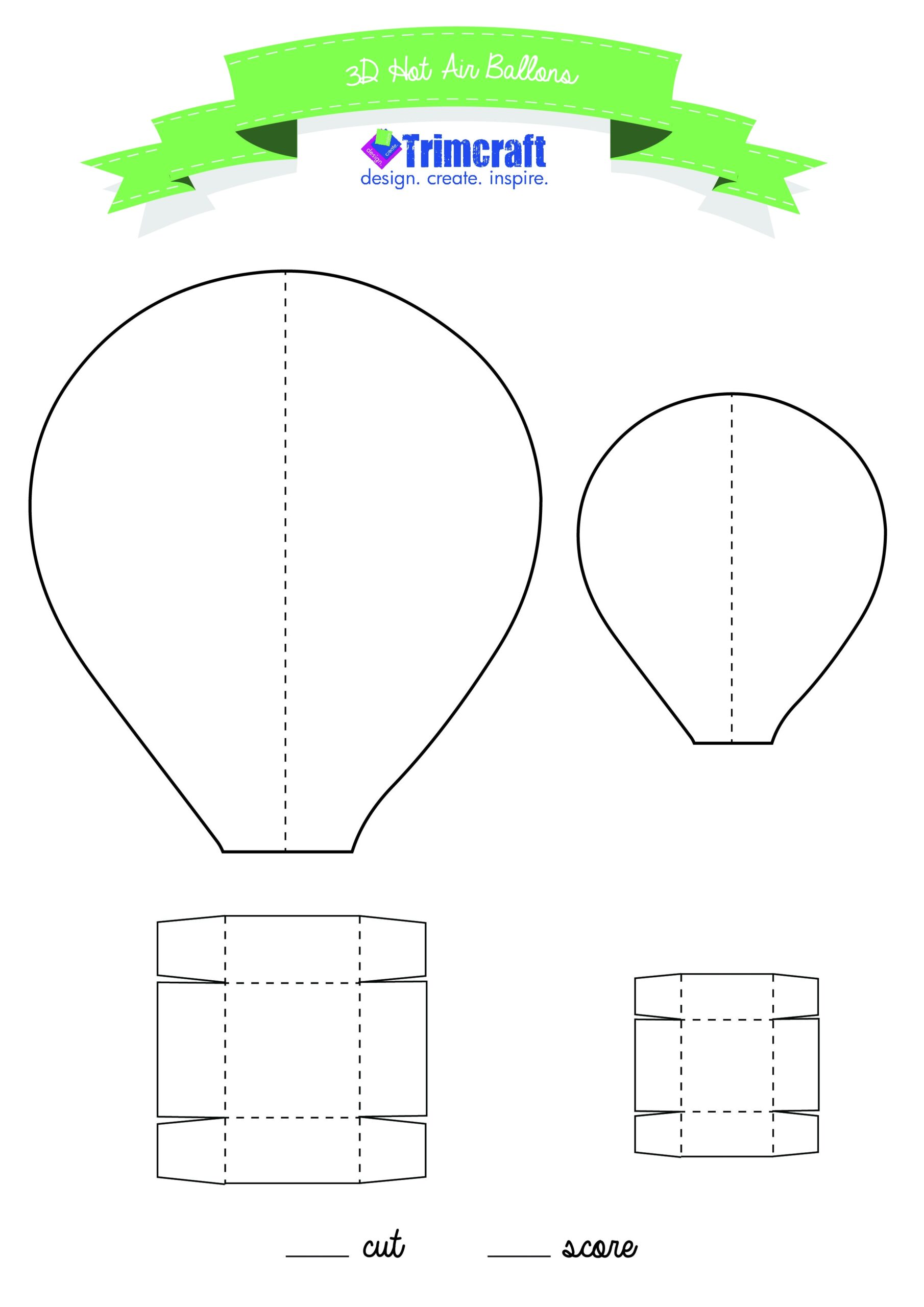 Printable Hot Air Balloon Template