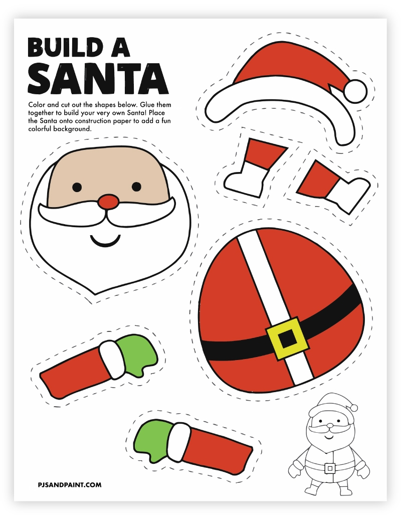 Printable Santa Cut Out Template
