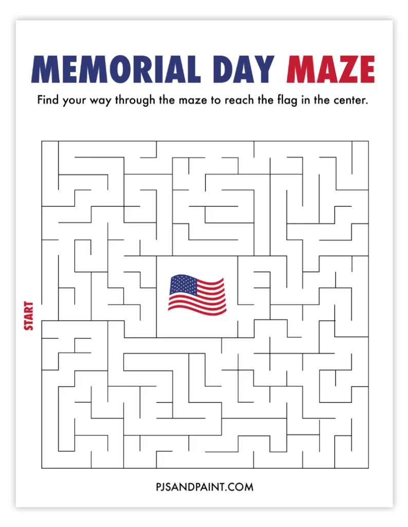8 Free Printable Memorial Day Games And Activities Pjs And Paint