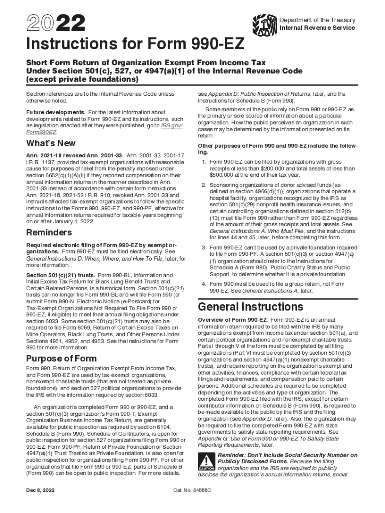 Irs Form 990 Instructions