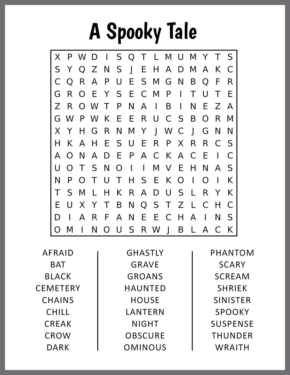 Jumbo Word Puzzles Printable