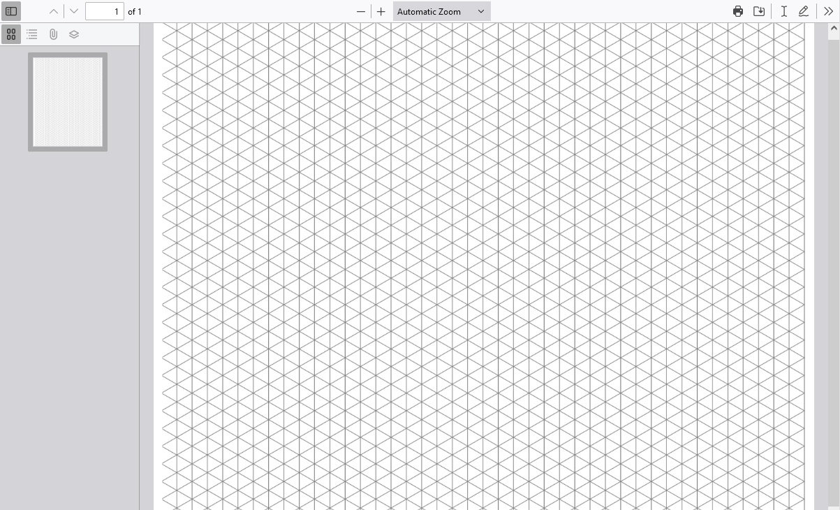 A3 Sketchbook Isometric Grid Paper A3 Landscape Royalty Free 