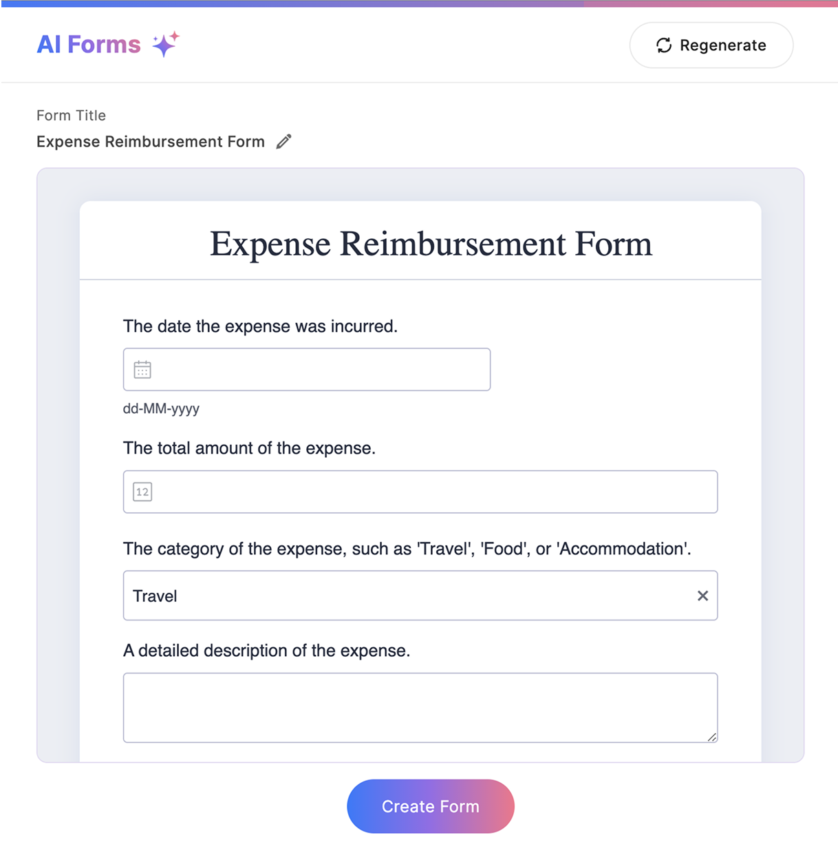 AI Form Generator Create Forms With AI Zoho Forms