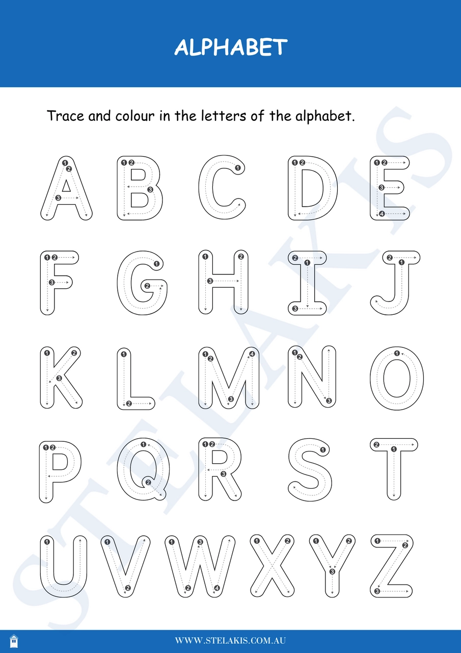 Trace My Alphabet Worksheet