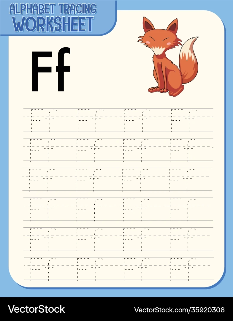 Letter F Tracing Sheets