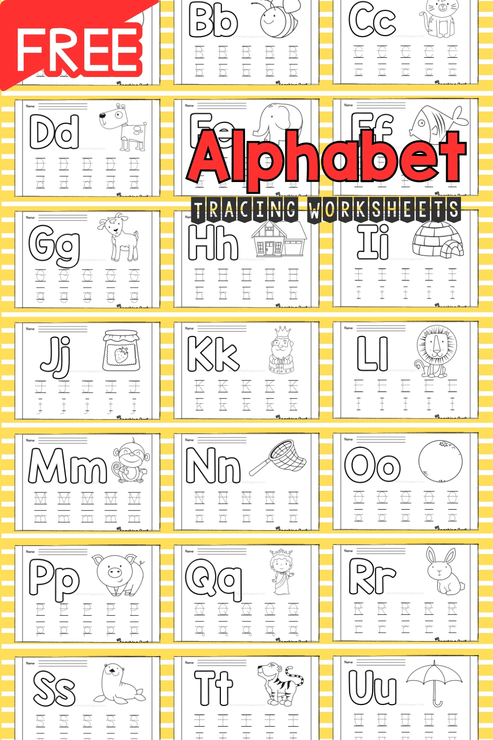 Letter Trace Worksheets Free Printable