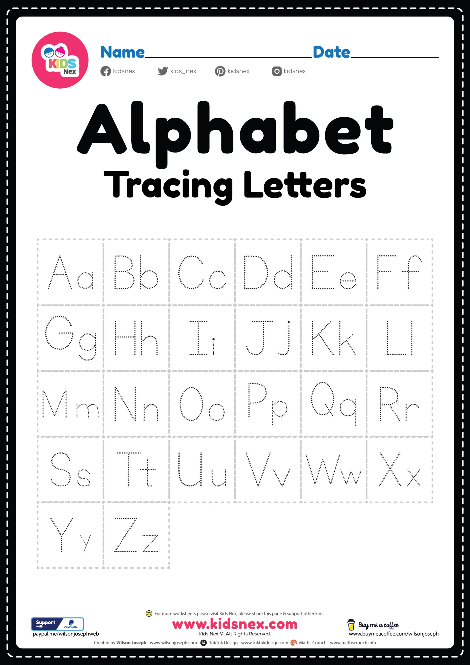 Trace The Alphabet Printable Free