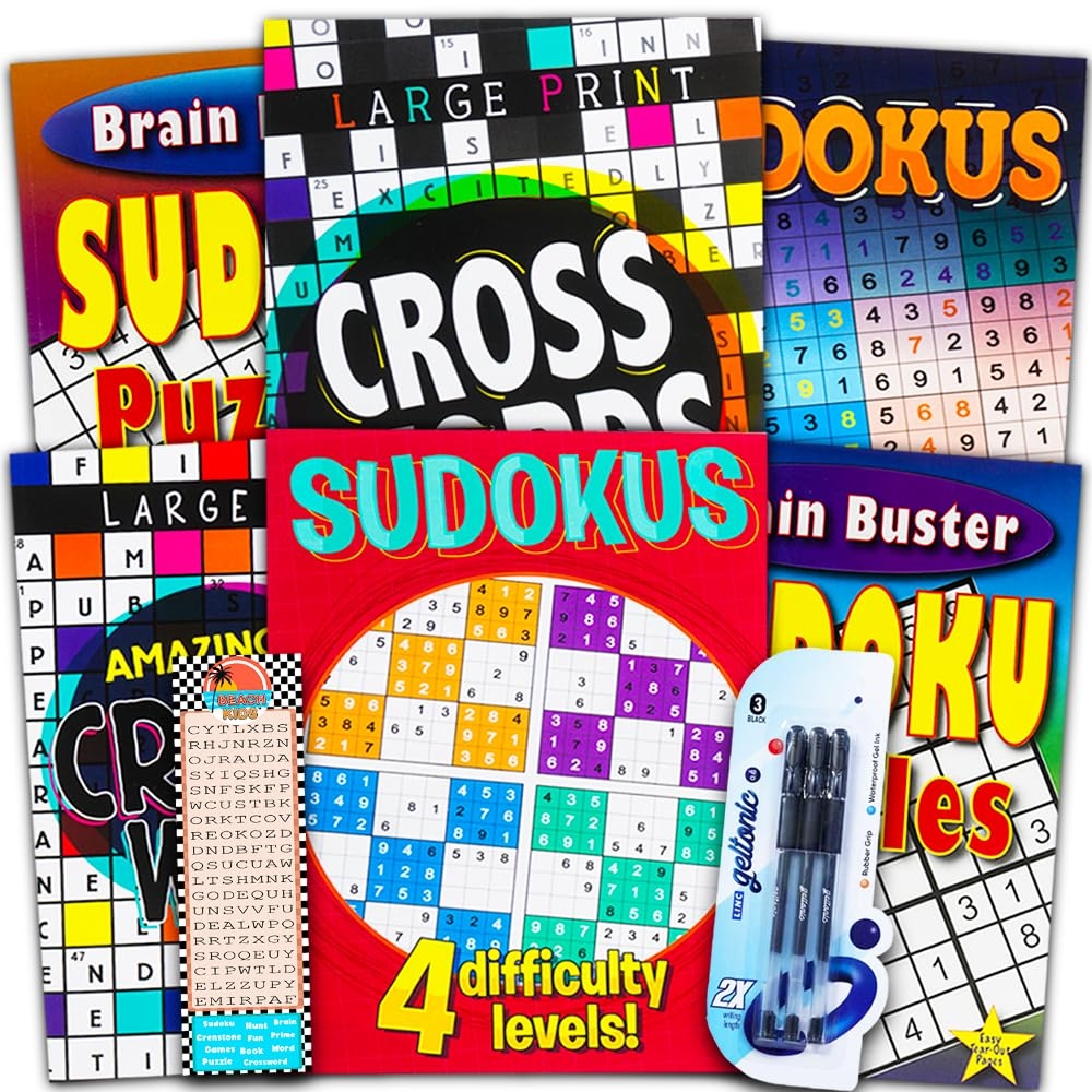 Amazon Sudoku Crossword Puzzle Books For Adults Seniors Super 