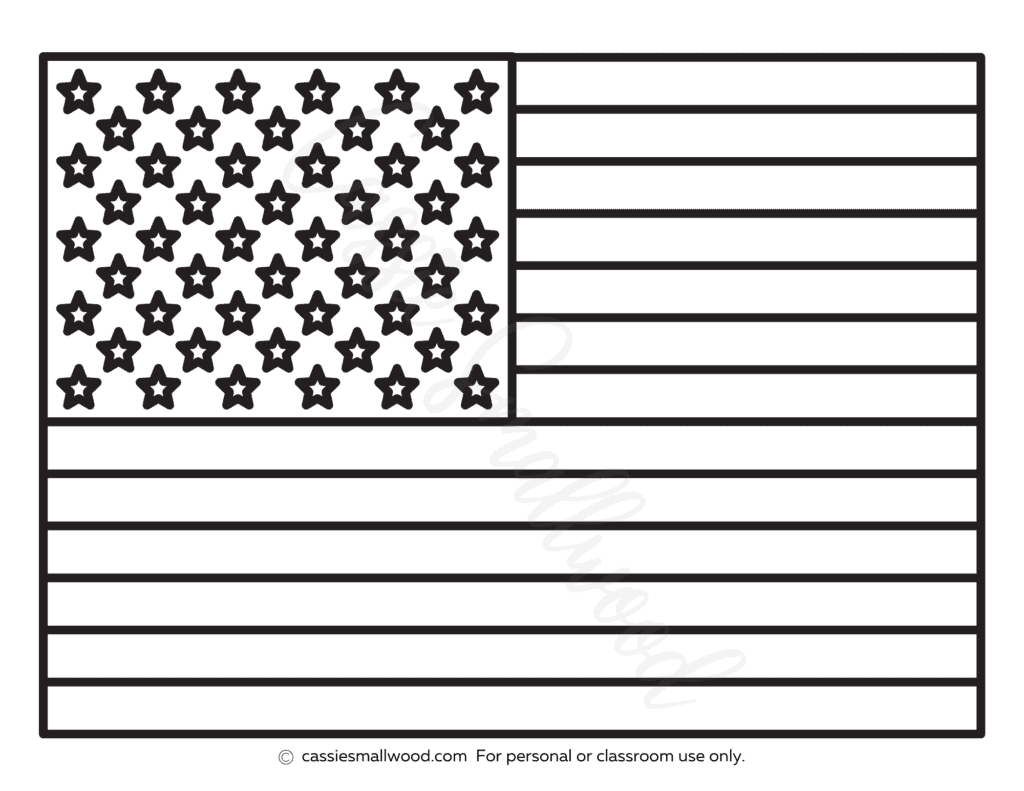 American Flag Color Sheet Printable