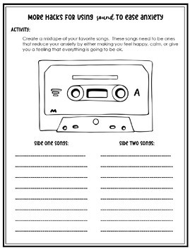 Anxiety Worksheets For Teens 14 pages Brain Hacks For Anxiety 