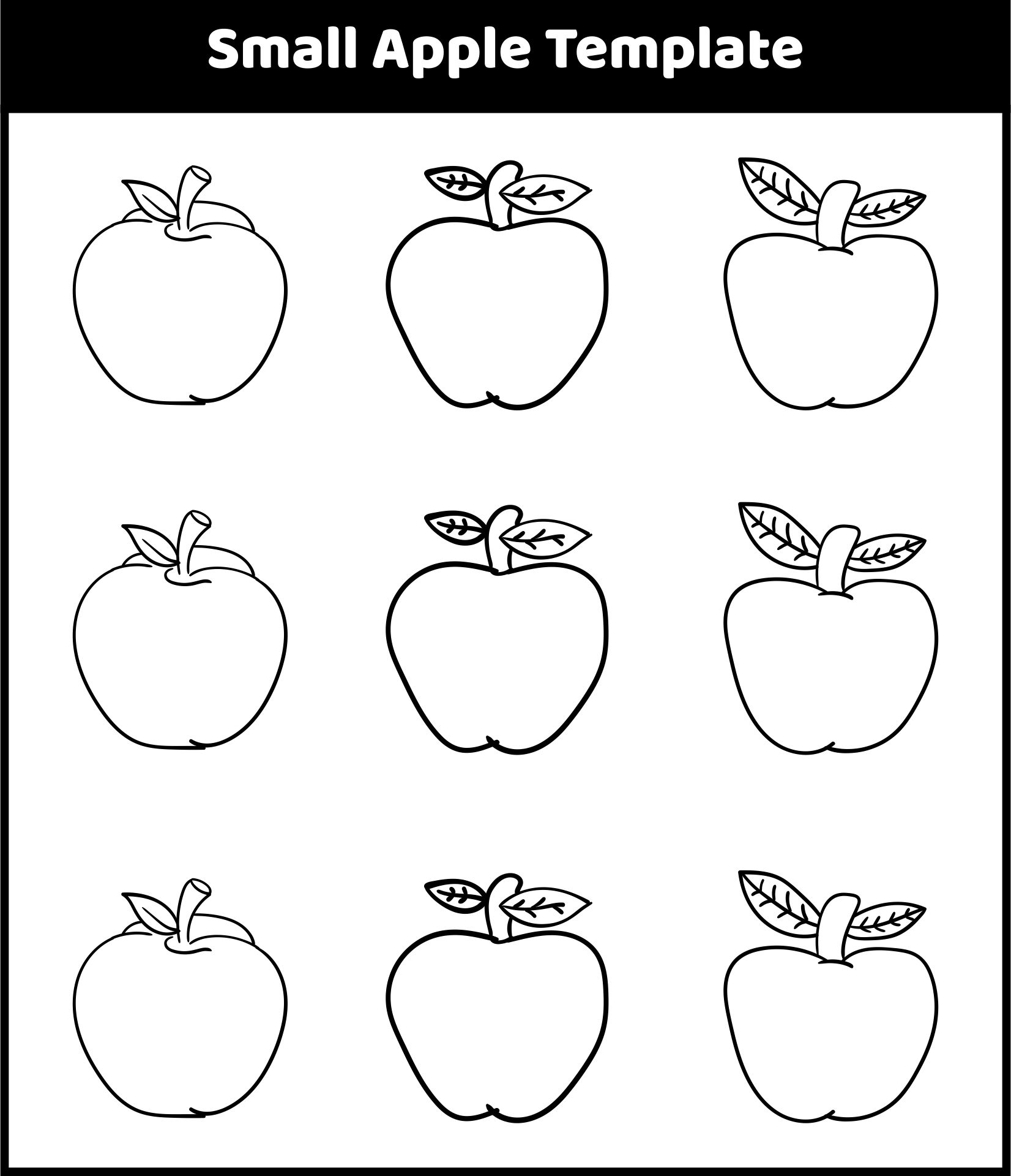 Apple Template Free Printable