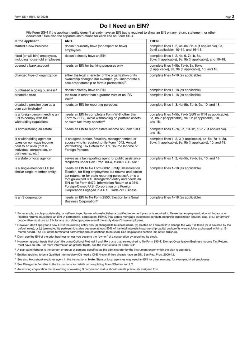 Application For Employer Identification Number Easily Edit PDF 