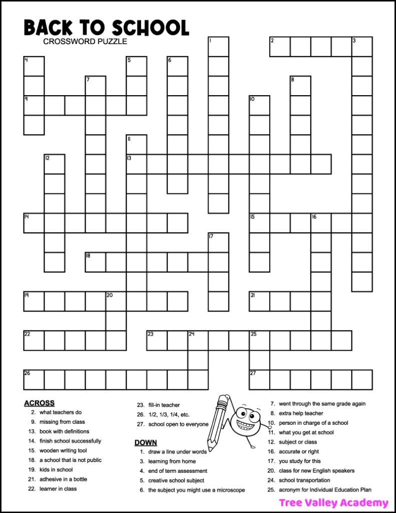 Crossword Puzzles For English Learners
