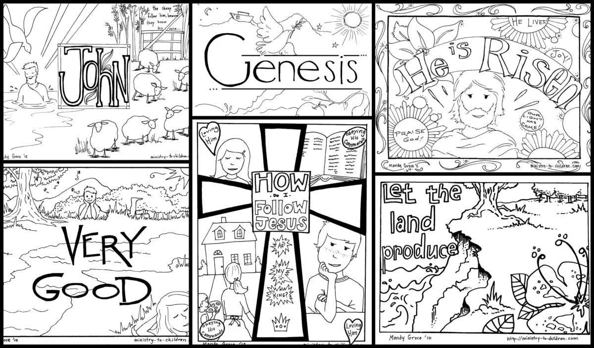 Bible Coloring Pages For Kids Free PDF Christian Coloring Sheets 
