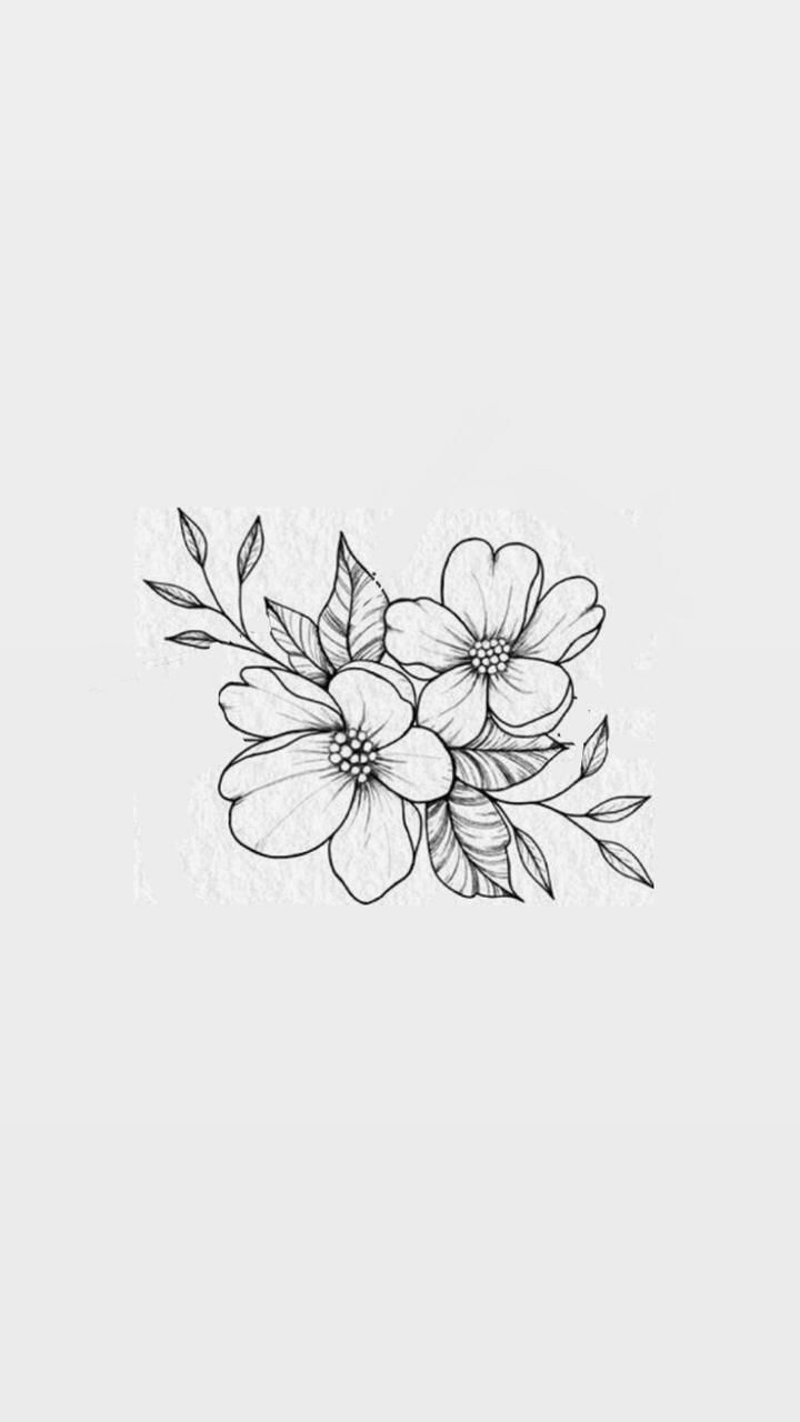 Black And White Flower Tattoo Drawings