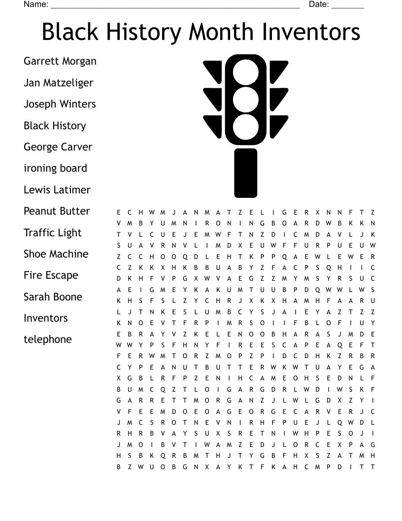 Free Printable Black History Puzzles