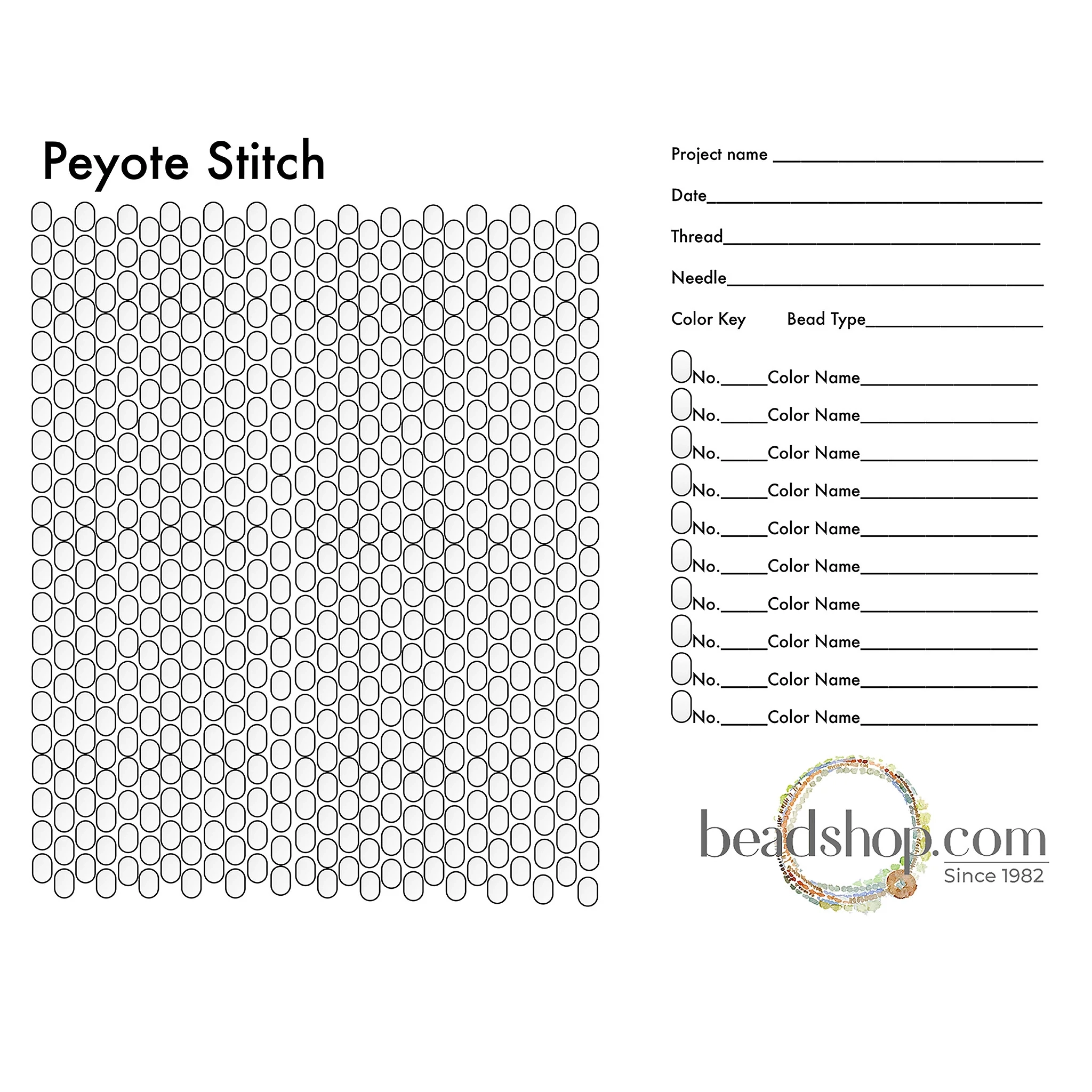 Free Printable Seed Bead Chart