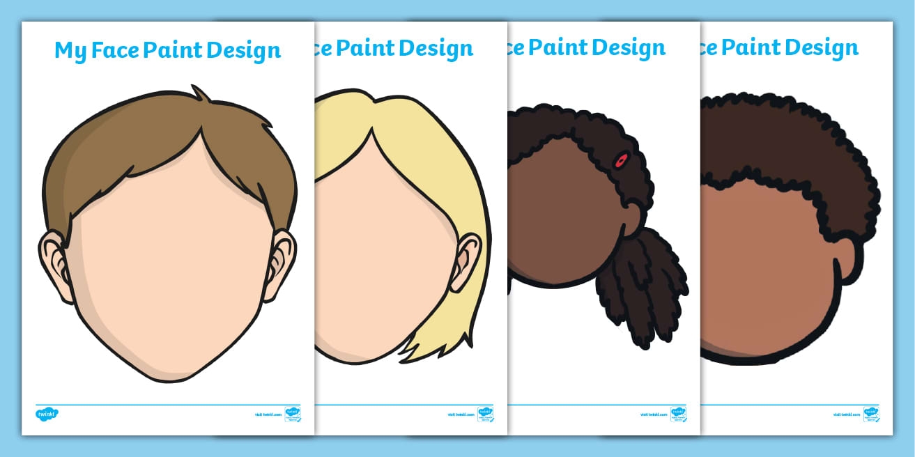 Blank Face Painting Template