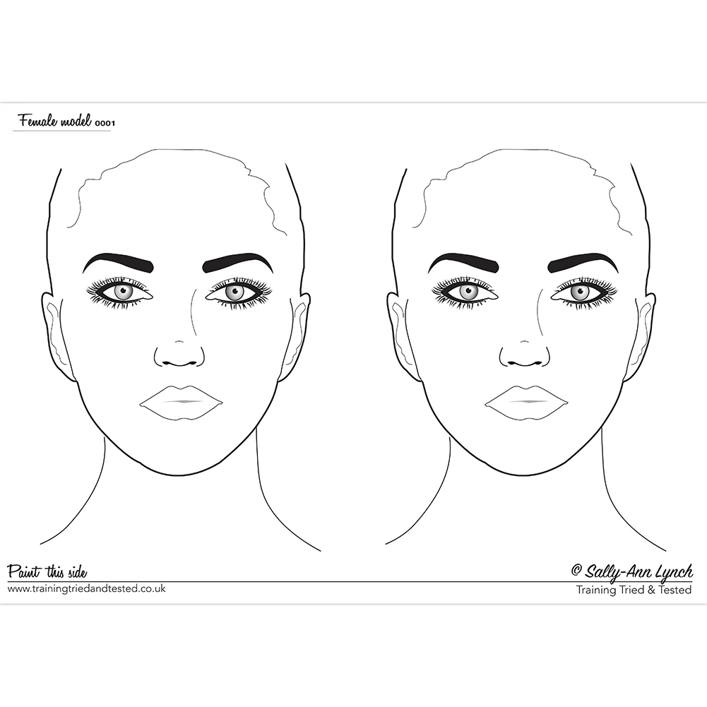 Blank Face PDF Practice Sheets Face Paints amp More Facepaint